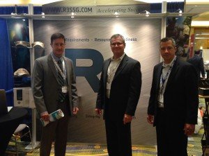 From left to right: R3's Marc Tranchemontagne, Greg Passons, and Adrew Bradley at the 2015 Global EOD Symposium & Exposition R3 booth at 2015 GESE w Assoc